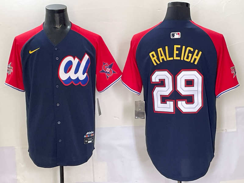 Men Seattle Mariners #29 Raleigh Blue MLB  All star Nike 2025 Jersey style 003->seattle mariners->MLB Jersey
